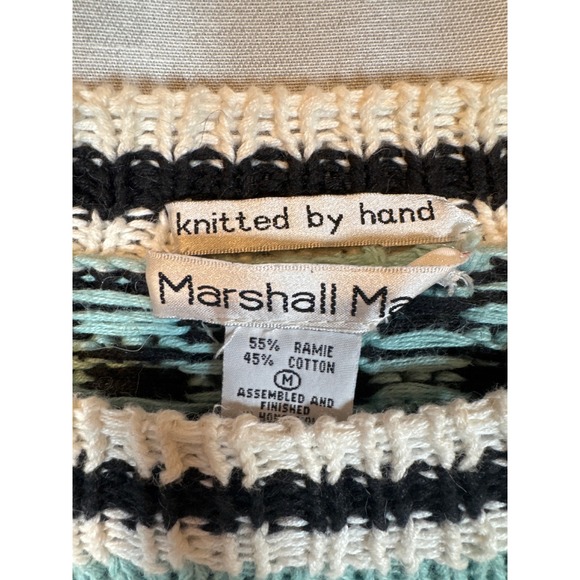 Marshall Max Hand Knitted Novelty Art Sweater Cartoon Dog Colorful Medium - Picture 6 of 8